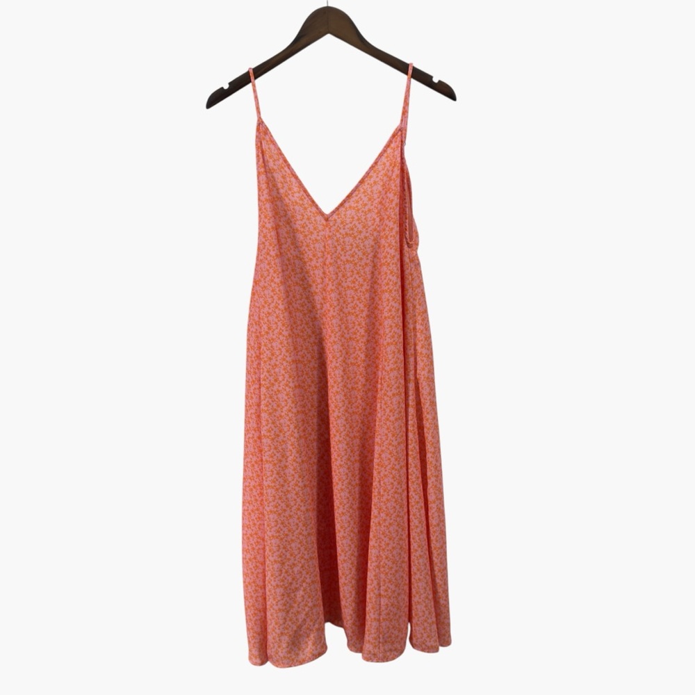 RESA Pink and‎ Orange Floral Midi Dress Size XS
